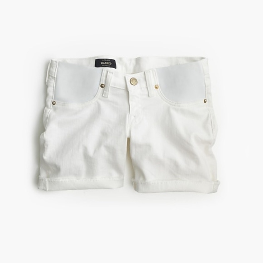 J Crew White Maternity Shorts